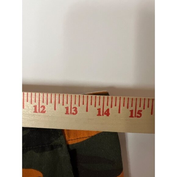 Fashion Nova Orange Camo Capri Pants Tie Hem Women's Size Small - Picture 5 of 11